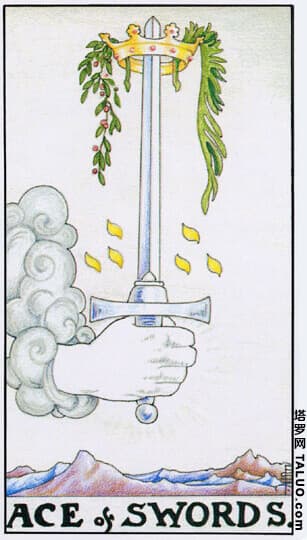 Tarotkarte Ass der Schwerter