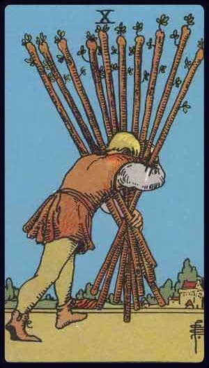 Ten of Wands Tarot Card