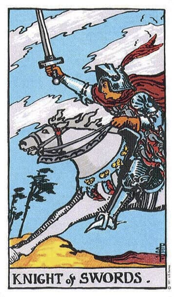 Carta dei tarocchi Cavaliere di Spade