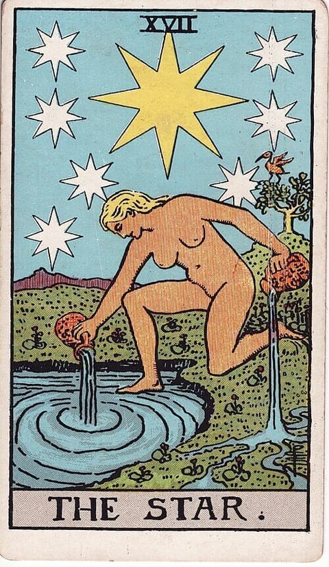 Große Arkana 17 Der Stern Tarotkarte