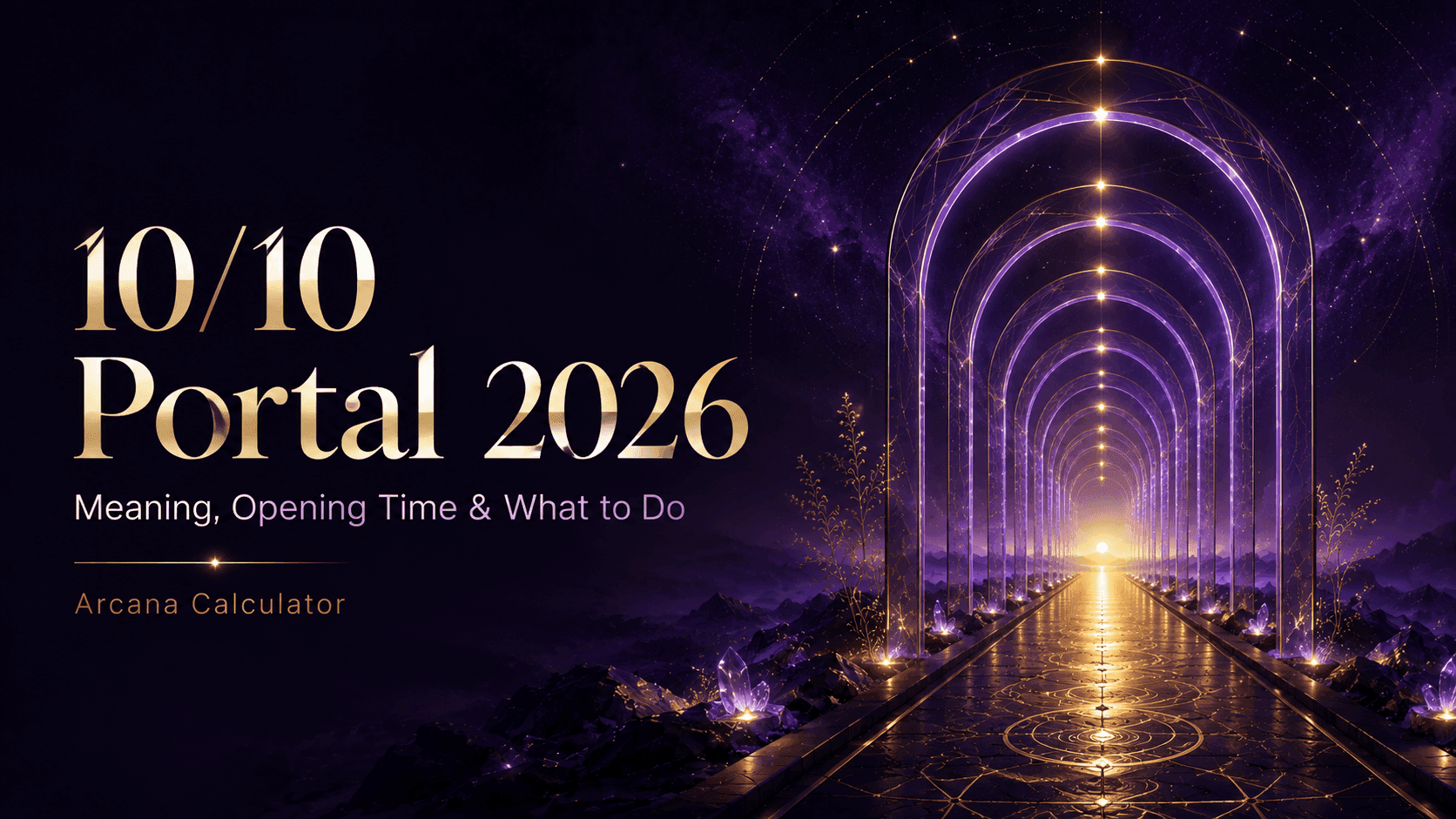 A symbolic purple and gold path representing a 10:10 reflection on direction
