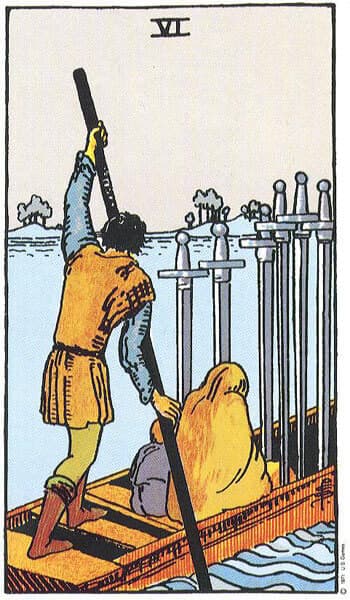 carta dei tarocchi Sei di Spade